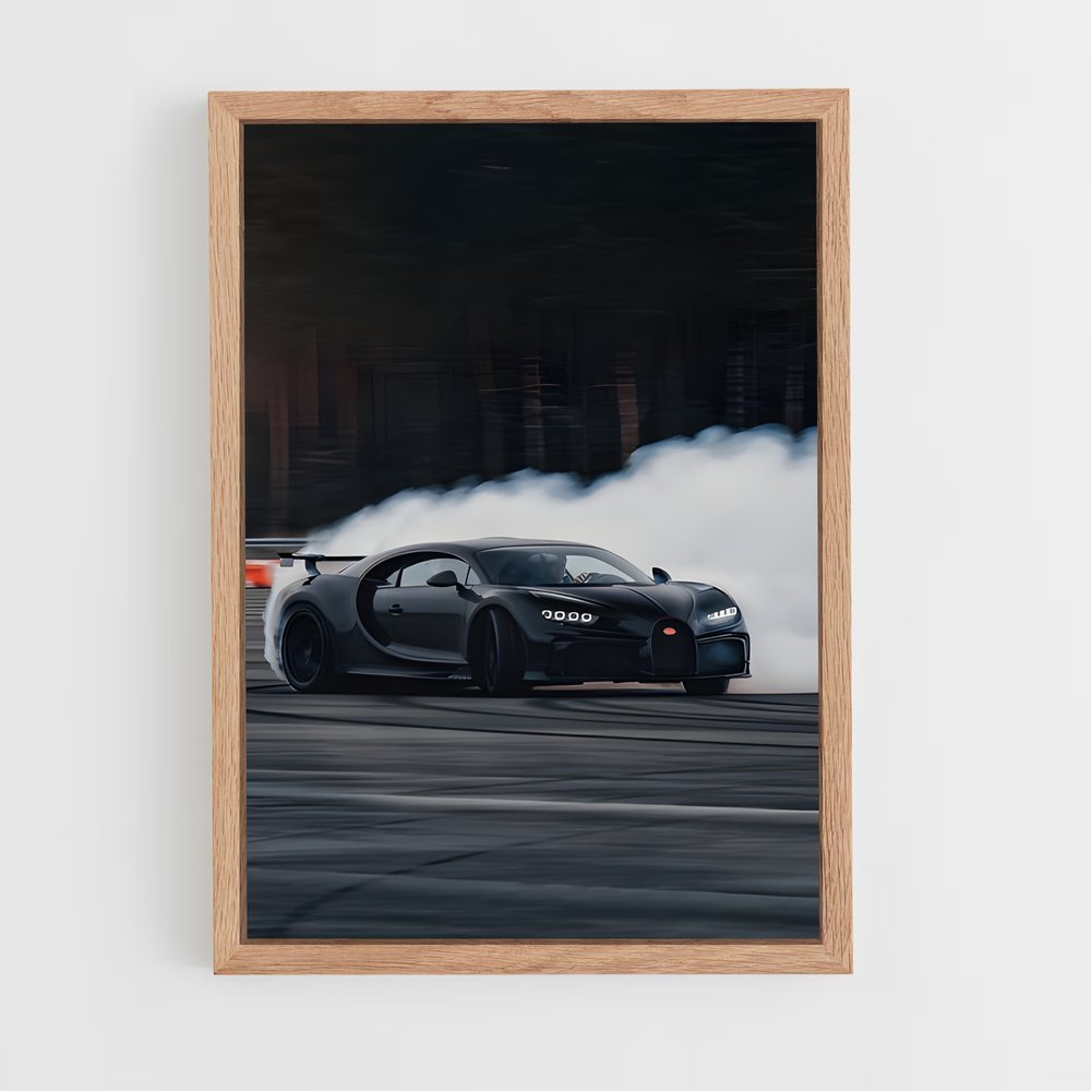 Poster Fumée et Vitesse – affiche Bugatti (vue 4)
